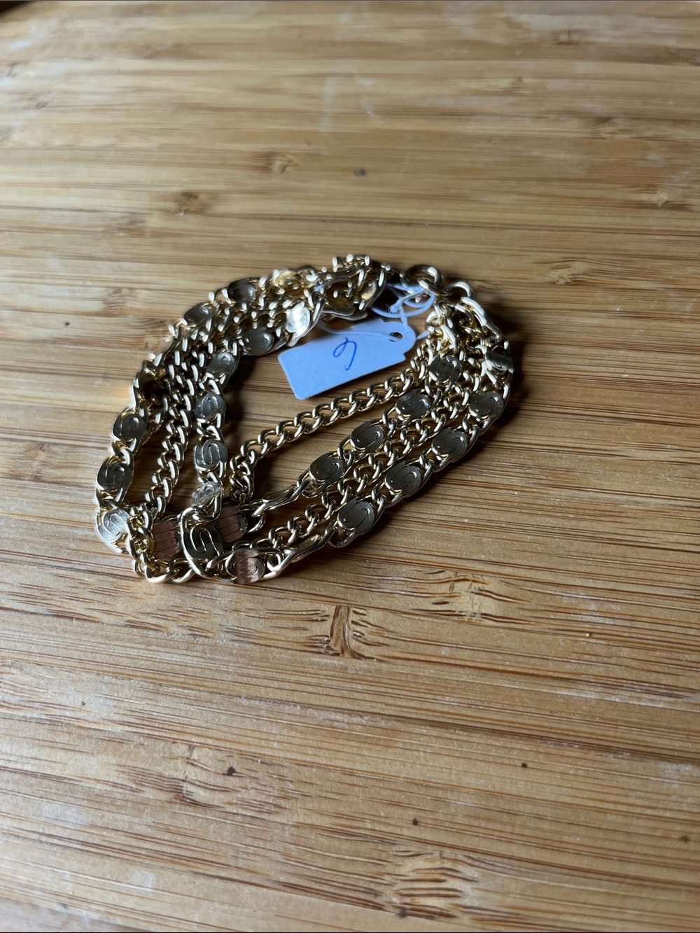 6 4 Stranded Gold-tone Bracelet